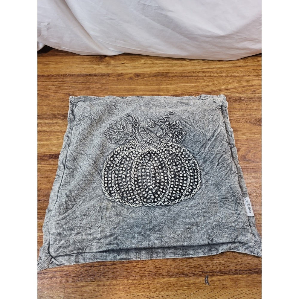 shabby chic pumpkin pillow cover